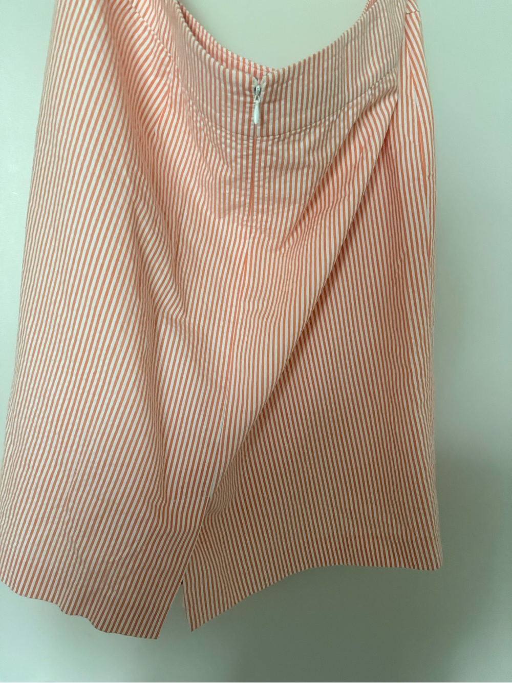 Nine West Coral and White Striped A-Line Skirt